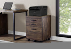 Brown Wood 3 Drawer Filing Cabinet - Particle Board, 1-Piece  Warm Home View
