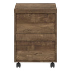 25" Brown Particle Board and Wood Filing Cabinet With Drawers  Warm Home View
