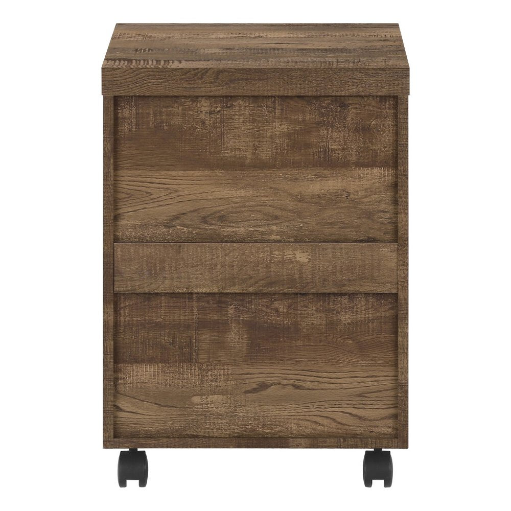 25" Brown Particle Board and Wood Filing Cabinet With Drawers  Warm Home View