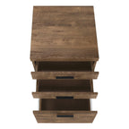 25" Brown Particle Board and Wood Filing Cabinet With Drawers  Warm Home View