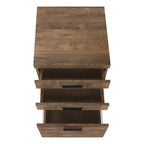 Brown Wood 3 Drawer Filing Cabinet - Particle Board, 1-Piece  Warm Home View