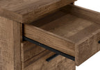 25" Brown Particle Board and Wood Filing Cabinet With Drawers  Warm Home View