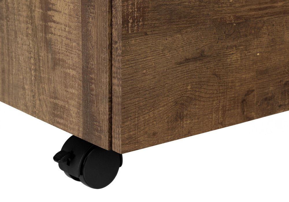 25" Brown Particle Board and Wood Filing Cabinet With Drawers  Warm Home View