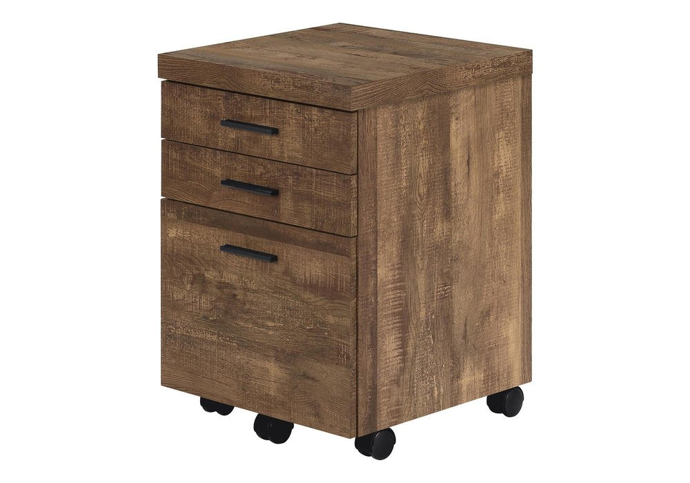 25" Brown Particle Board and Wood Filing Cabinet With Drawers  Warm Home View