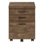 25" Brown Particle Board and Wood Filing Cabinet With Drawers  Warm Home View