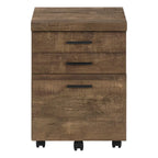 Brown Wood 3 Drawer Filing Cabinet - Particle Board, 1-Piece  Warm Home View