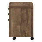 Brown Wood 3 Drawer Filing Cabinet - Particle Board, 1-Piece  Warm Home View