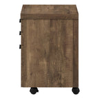 25" Brown Particle Board and Wood Filing Cabinet With Drawers  Warm Home View