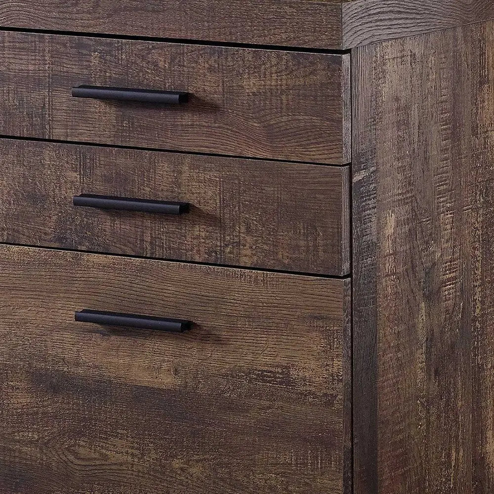 Brown Wood 3 Drawer Filing Cabinet - Particle Board, 1-Piece  Warm Home View