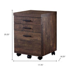25" Brown Particle Board and Wood Filing Cabinet With Drawers  Warm Home View