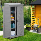 Wooden Outdoor Garden Storage Shed - Cedar Wood, 1-Piece  Warm Home View