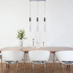 Sparkling Night Cylinder Chandelier // 3 Light  Warm Home View