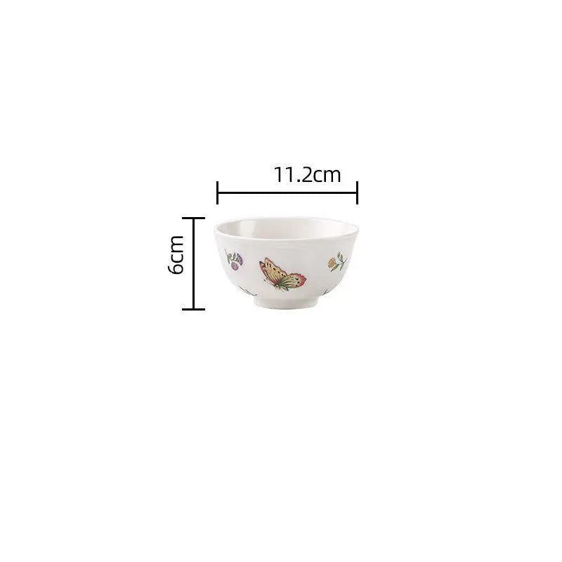 Vintage Dragonfly Butterfly Ceramic Dinnerware Set  Warm Home View