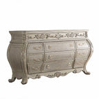 73" Off White Solid Wood Nine Drawer Double Dresser  Warm Home View