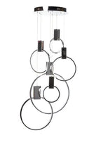 Hong Kong LED Circular Chandelier // Chrome  Warm Home View