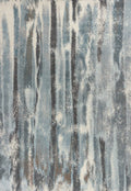 9' X 13' Teal Blue And White Abstract Area Rug  Warm Home View