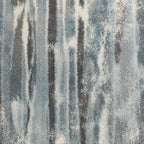 9' X 13' Teal Blue And White Abstract Area Rug  Warm Home View
