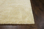 9' X 13' Yellow Shag Hand Woven Area Rug  Warm Home View