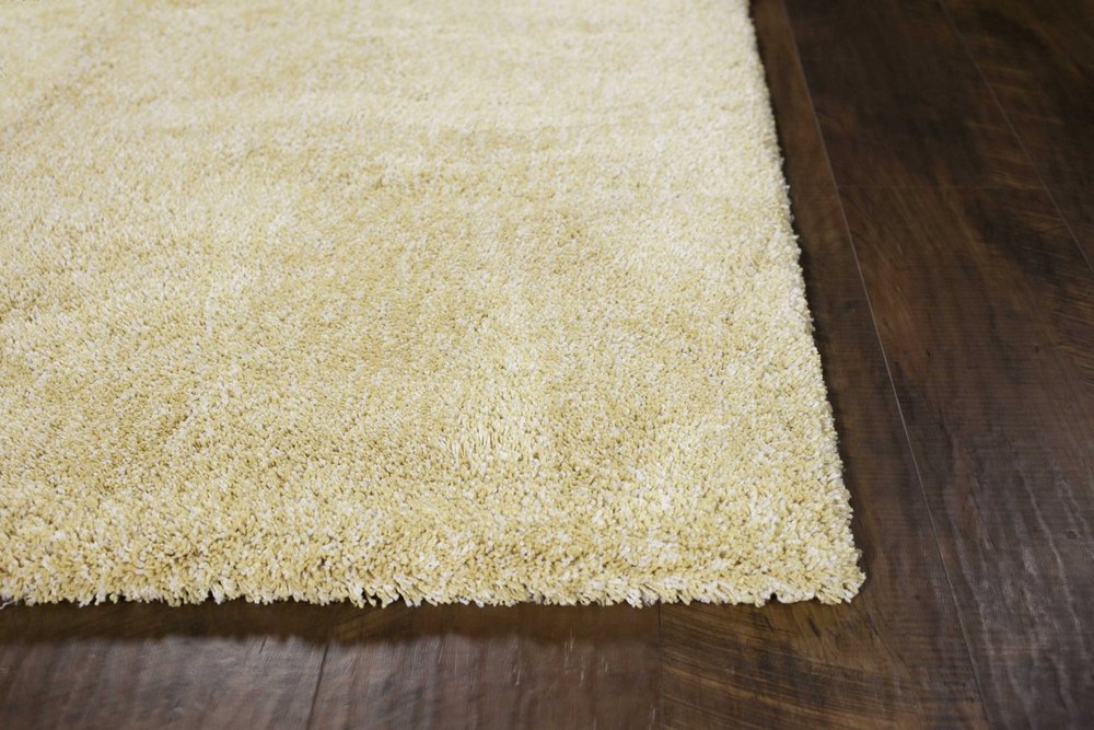 9' X 13' Yellow Shag Hand Woven Area Rug  Warm Home View