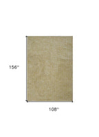 9' X 13' Yellow Shag Hand Woven Area Rug  Warm Home View