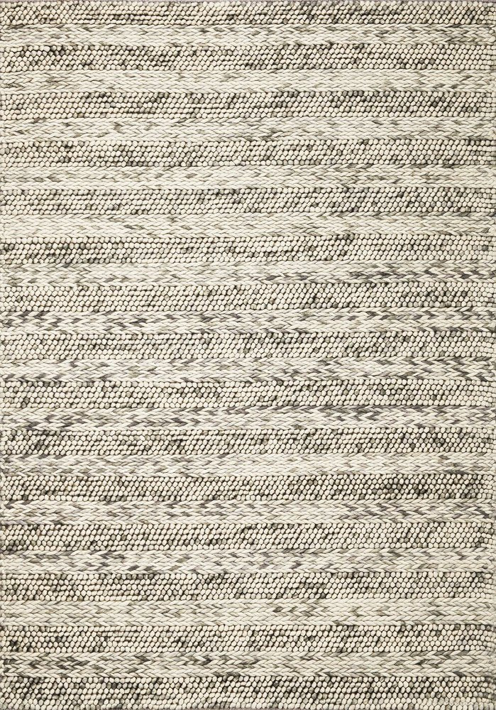 9' X 13' Wool Striped Hand Woven Area Rug  Warm Home View