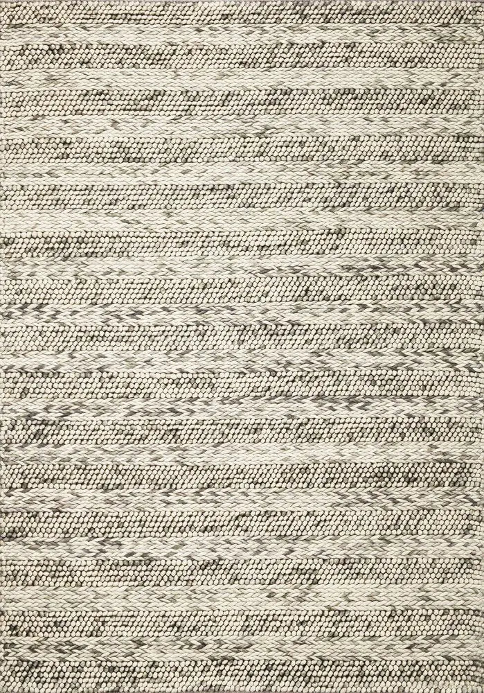 9' X 13' Wool Striped Hand Woven Area Rug  Warm Home View