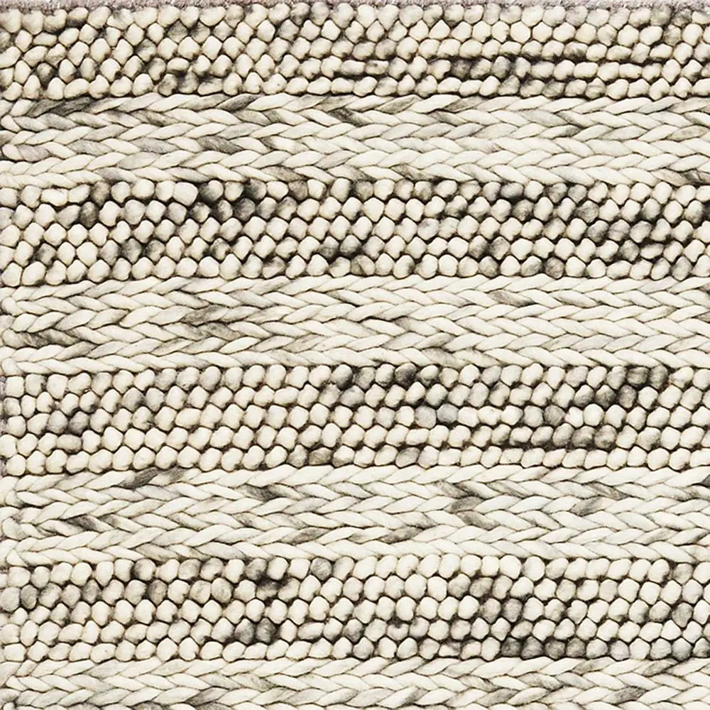 9' X 13' Wool Striped Hand Woven Area Rug  Warm Home View