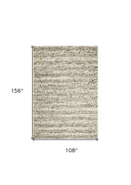 9' X 13' Wool Striped Hand Woven Area Rug  Warm Home View