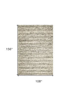 9' X 13' Wool Striped Hand Woven Area Rug  Warm Home View
