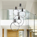 Hong Kong LED Circular Chandelier // Chrome  Warm Home View