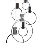 Hong Kong LED Circular Chandelier // Chrome  Warm Home View