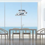 Oslo LED Adjustable Chandelier // Chrome  Warm Home View