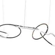 Seoul LED Hoops Rectangular Chandelier // Chrome  Warm Home View
