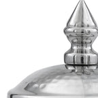 Set of Two Silver Aluminum Tweed Decorative Canisters  Warm Home View