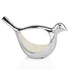 7" Silver Buffed Aluminum Bird Shaped Sculptural Bowl  Warm Home View