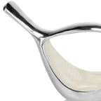 7" Silver Buffed Aluminum Bird Shaped Sculptural Bowl  Warm Home View