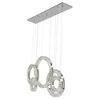 5 Hoop Crystal Progression Chandelier // Chrome  Warm Home View