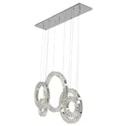 5 Hoop Crystal Progression Chandelier // Chrome  Warm Home View