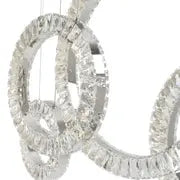 5 Hoop Crystal Progression Chandelier // Chrome  Warm Home View
