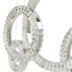 5 Hoop Crystal Progression Chandelier // Chrome  Warm Home View