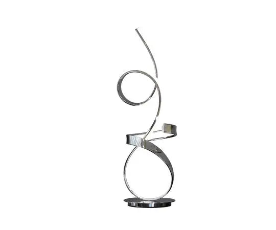Amsterdam Chrome Table Lamp - LED Strip & Touch Dimmer  Warm Home View