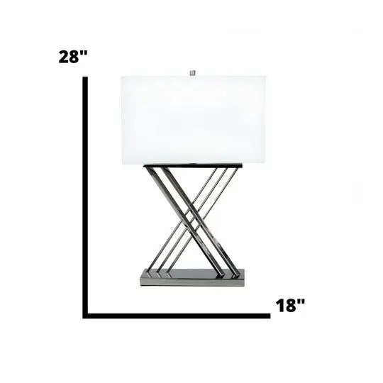 Chrome X Table Lamp // 1 Light  Warm Home View