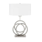 Chrome Circles Table Lamp // 1 Light // USB Charger  Warm Home View