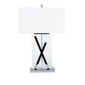 Chrome & Crystal Table Lamp – Elegant Modern Lighting  Warm Home View