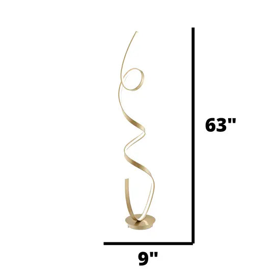 Amsterdam LED Sandy Gold  63-Inch Floor Lamp - Dimmable  Warm Home View