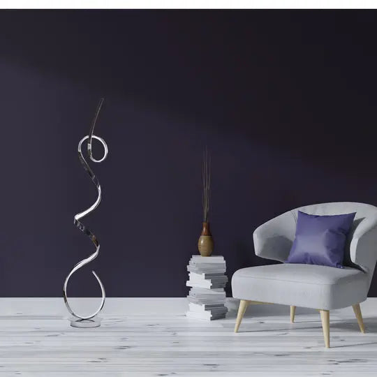 Amsterdam LED Chrome 63-Inch Floor Lamp - Dimmable  Warm Home View