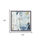 Set of Two Blue Watercolor Brushed Silver Framed Wall Art  Warm Home View