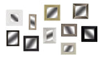 Set of Ten Brown And White Square And Rectangle Framed Mirror Set  Warm Home View