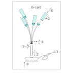 Blooming in Acrylic Table Lamp, 5 Light Chrome  Warm Home View