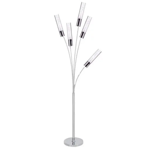5 Crystal Cylinders Floor Lamp  Warm Home View